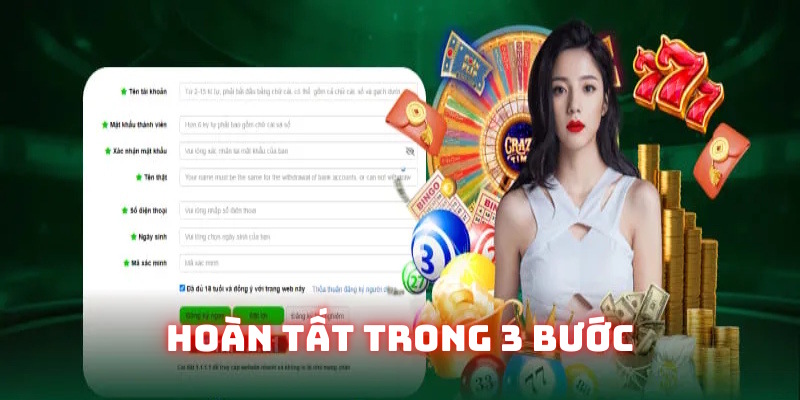 Hoàn tất thao tác chỉ trong 3 bước tối giản Hoàn tất thao tác chỉ trong 3 bước tối giản