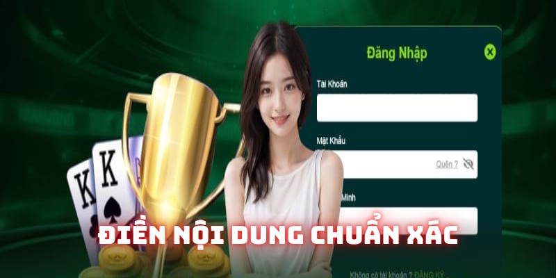 Hội viên phải điền đúng thông tin truy cập Hội viên phải điền đúng thông tin truy cập